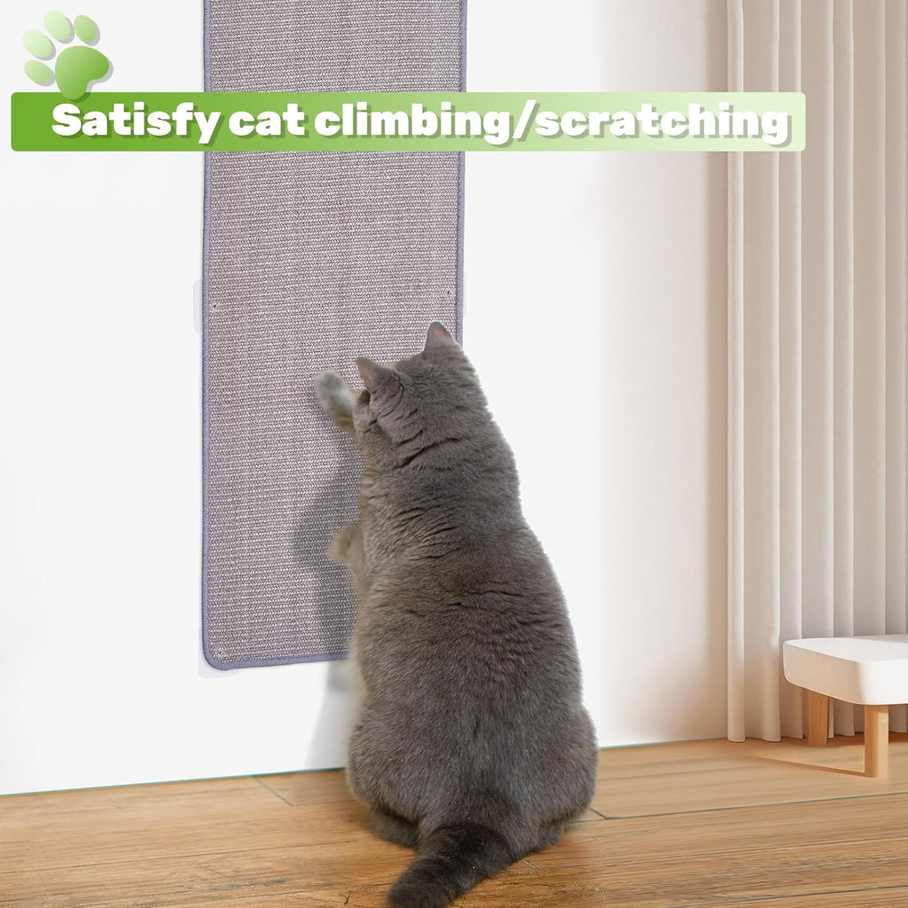 Uranshin Natural Sisal Cat Wall Climbing Carpet, Wall Scratcher Mat Pad
