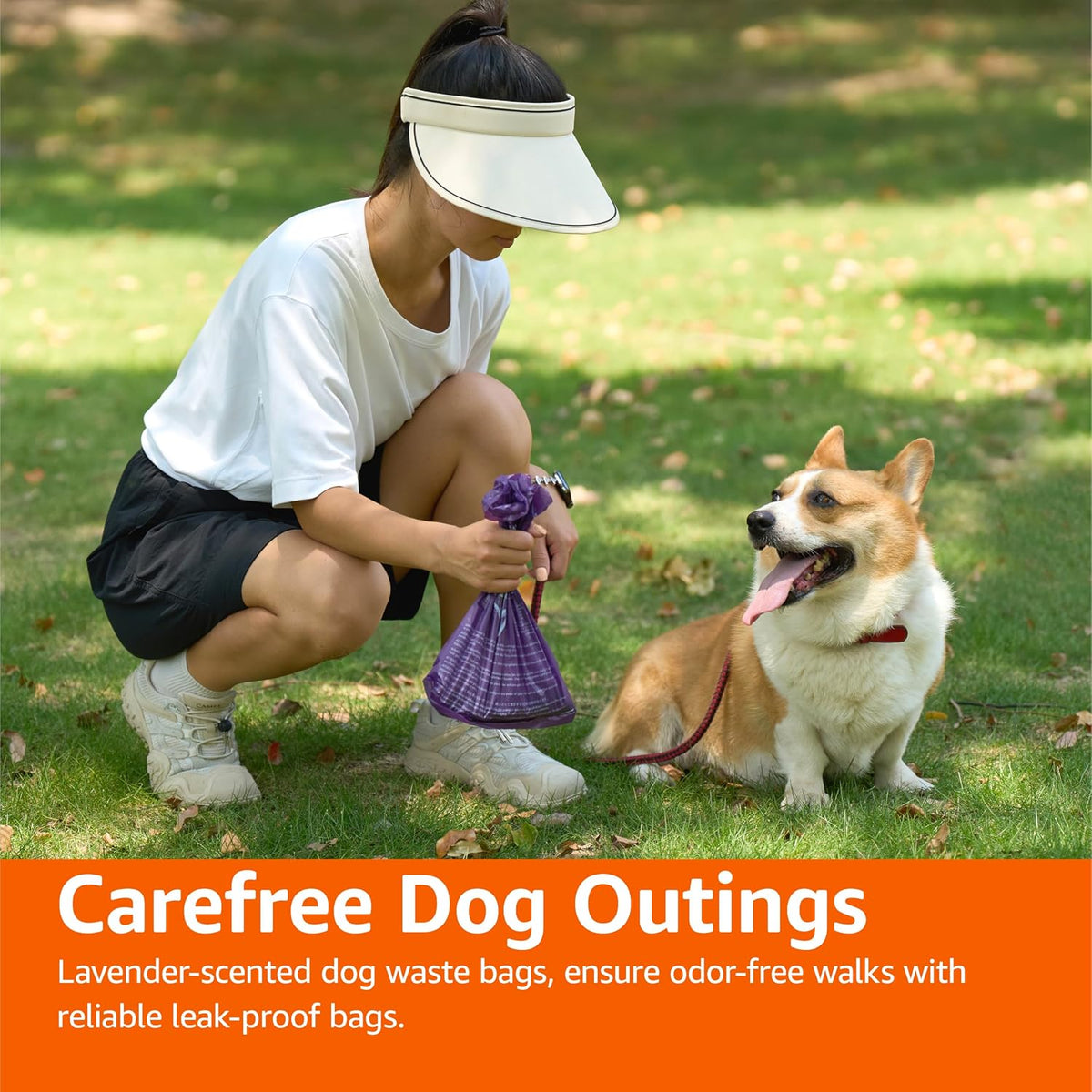 Amazon Basics Premium Lavender Scented Standard Dog Waste Bags, 900 bags,15 Count (Pack of 60)