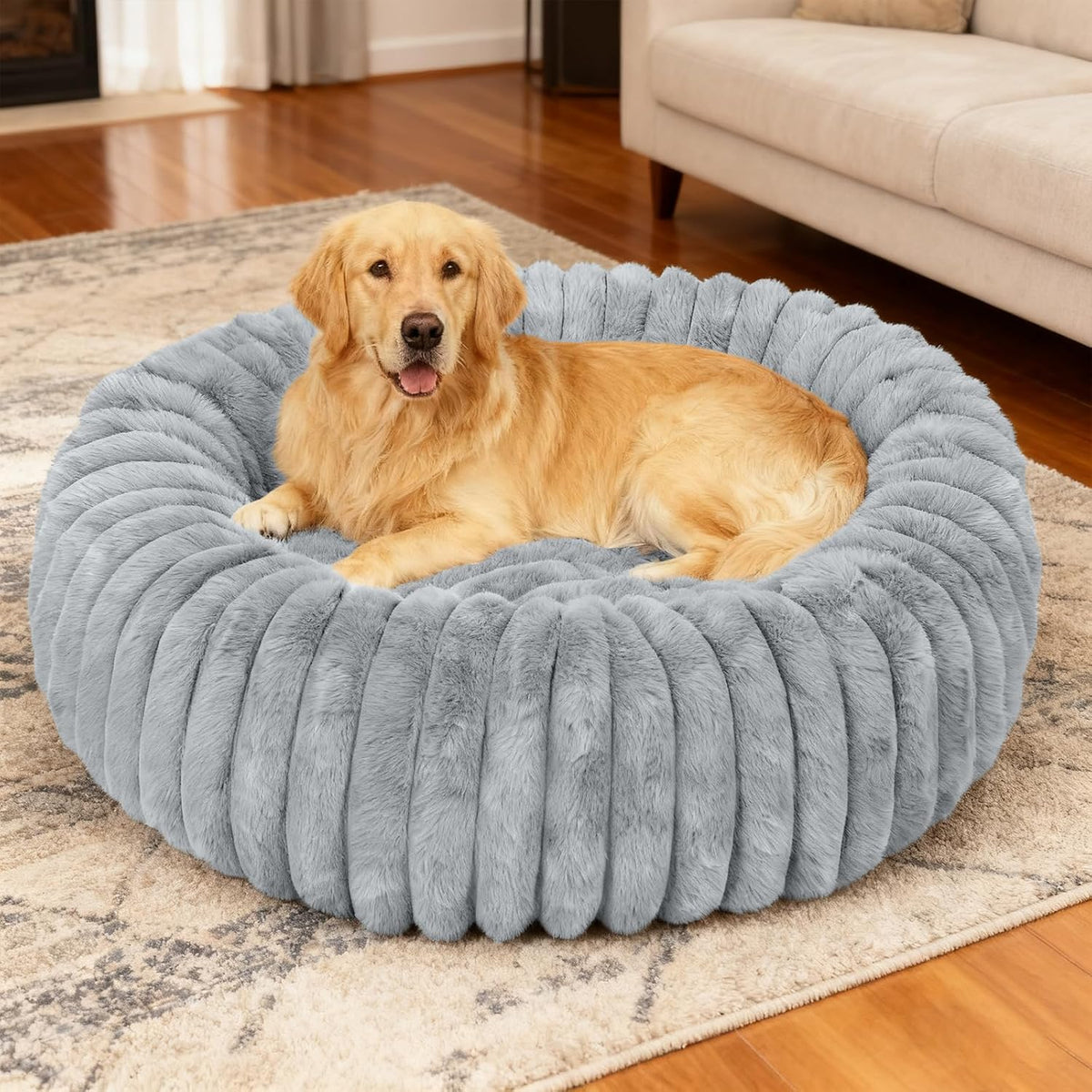 Washable Extra Large Dog Bed,Puppy Kitten Beds for Small Dogs(Grey,XXL)