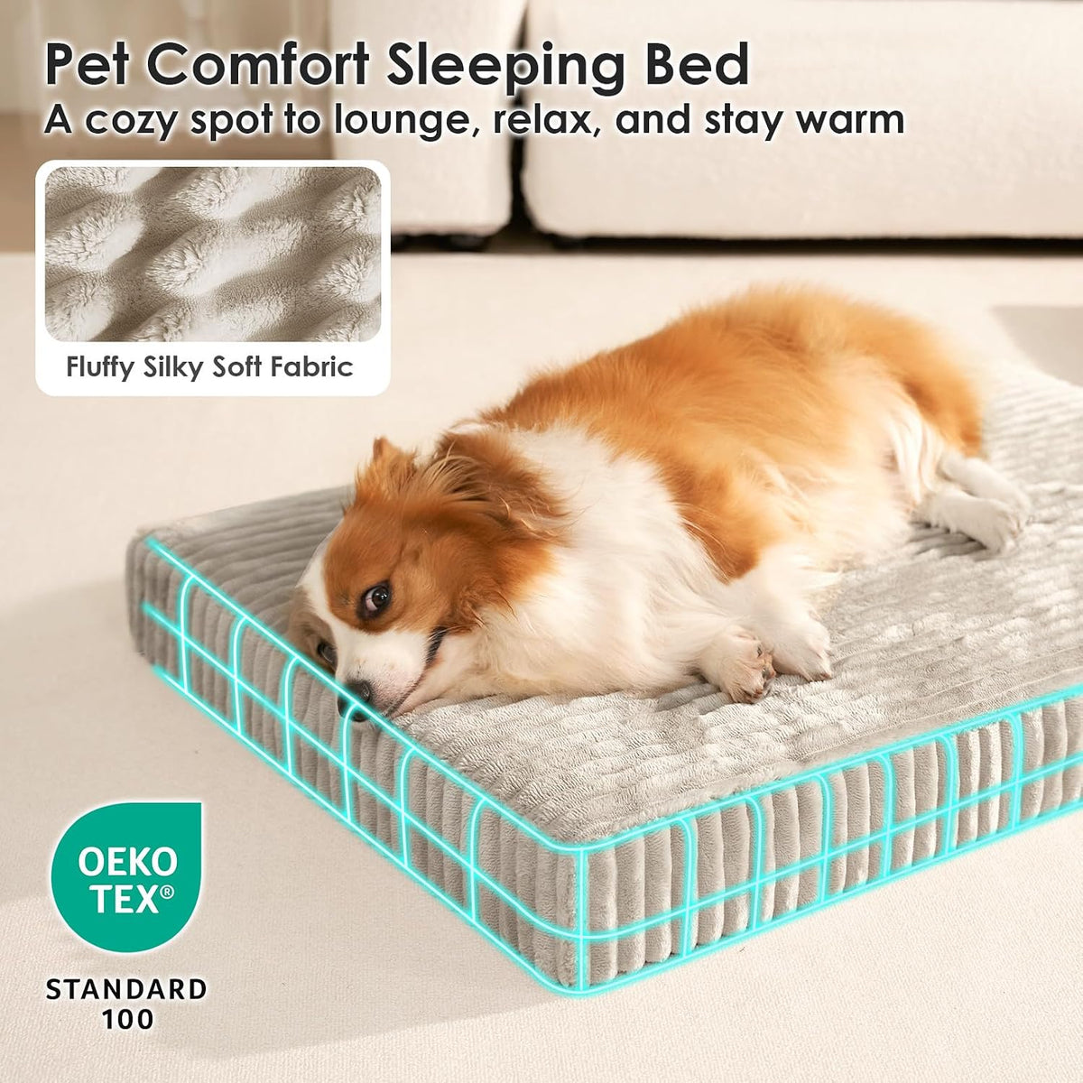 EHEYCIGA Orthopedic XL Dog Beds Large Sized Dog, 41"x27" Washable Pet Bed