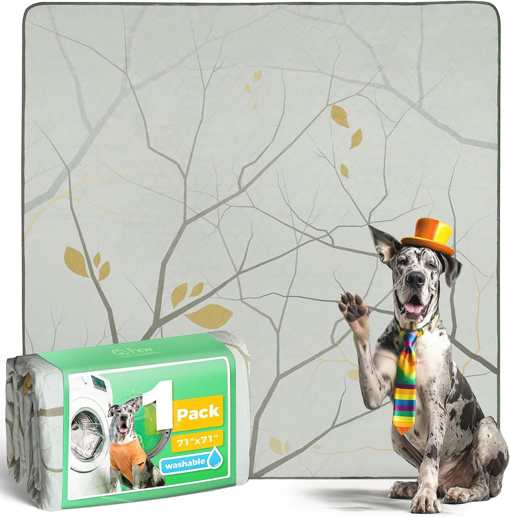 FXW Washable Pee Pads for Dogs, Super Absorbent, 71" Square, 1 Pack | Machine washable, Non-slip backing, Fits 32"H 8-Panel FXW Rollick/Homeplus Playpens