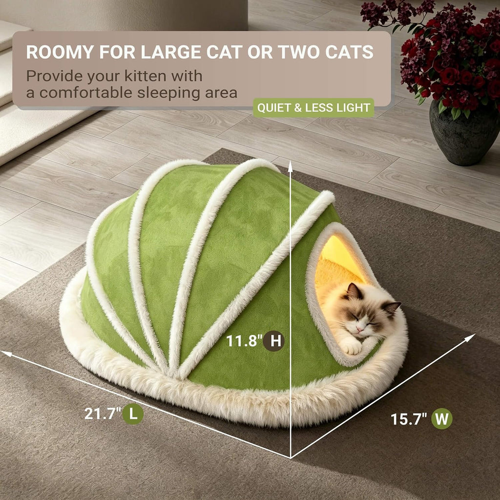 Cat Tent Beds for Indoor Cats, Cat Cave House with Removable Washable Cover