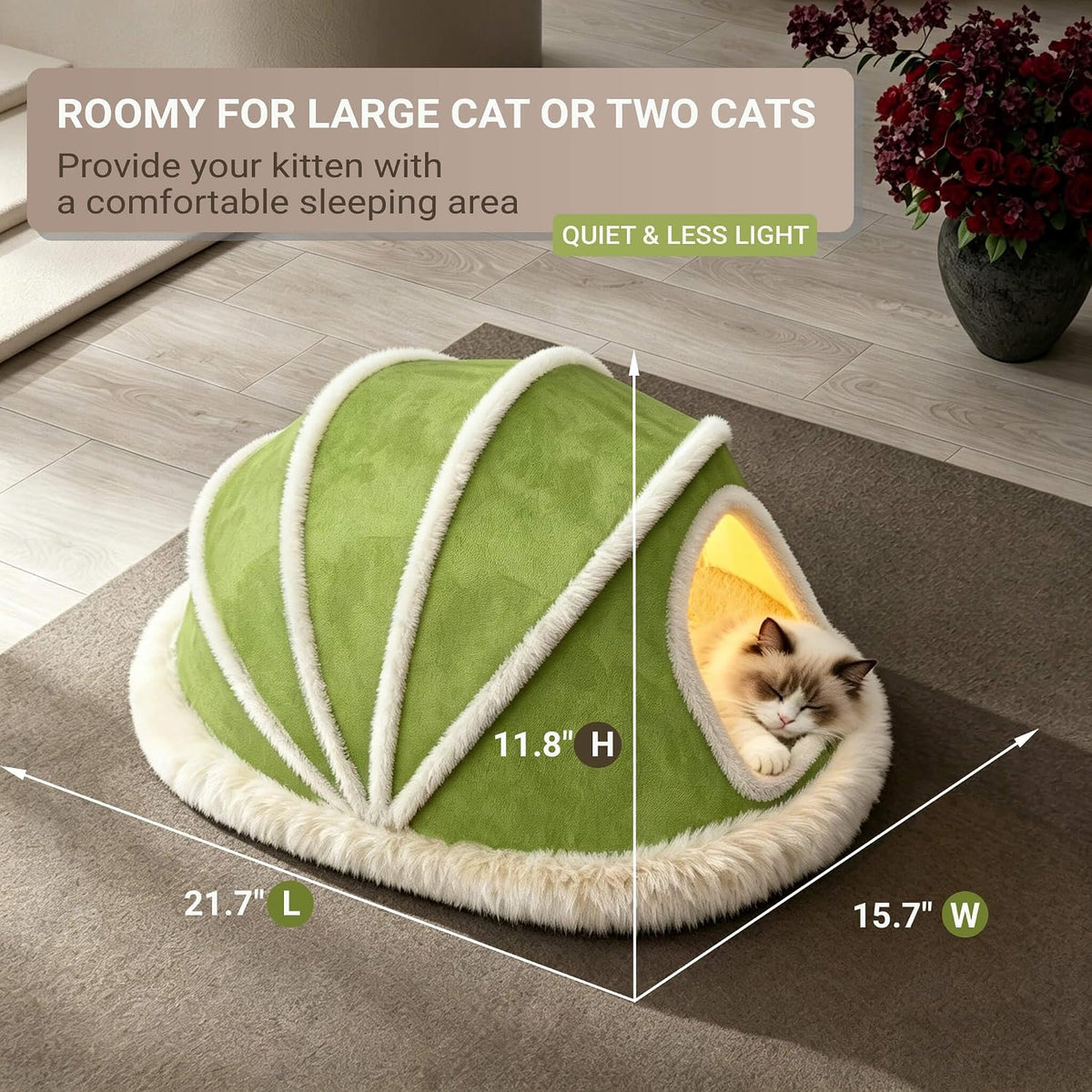 Cat Tent Beds for Indoor Cats, Cat Cave House with Removable Washable Cover