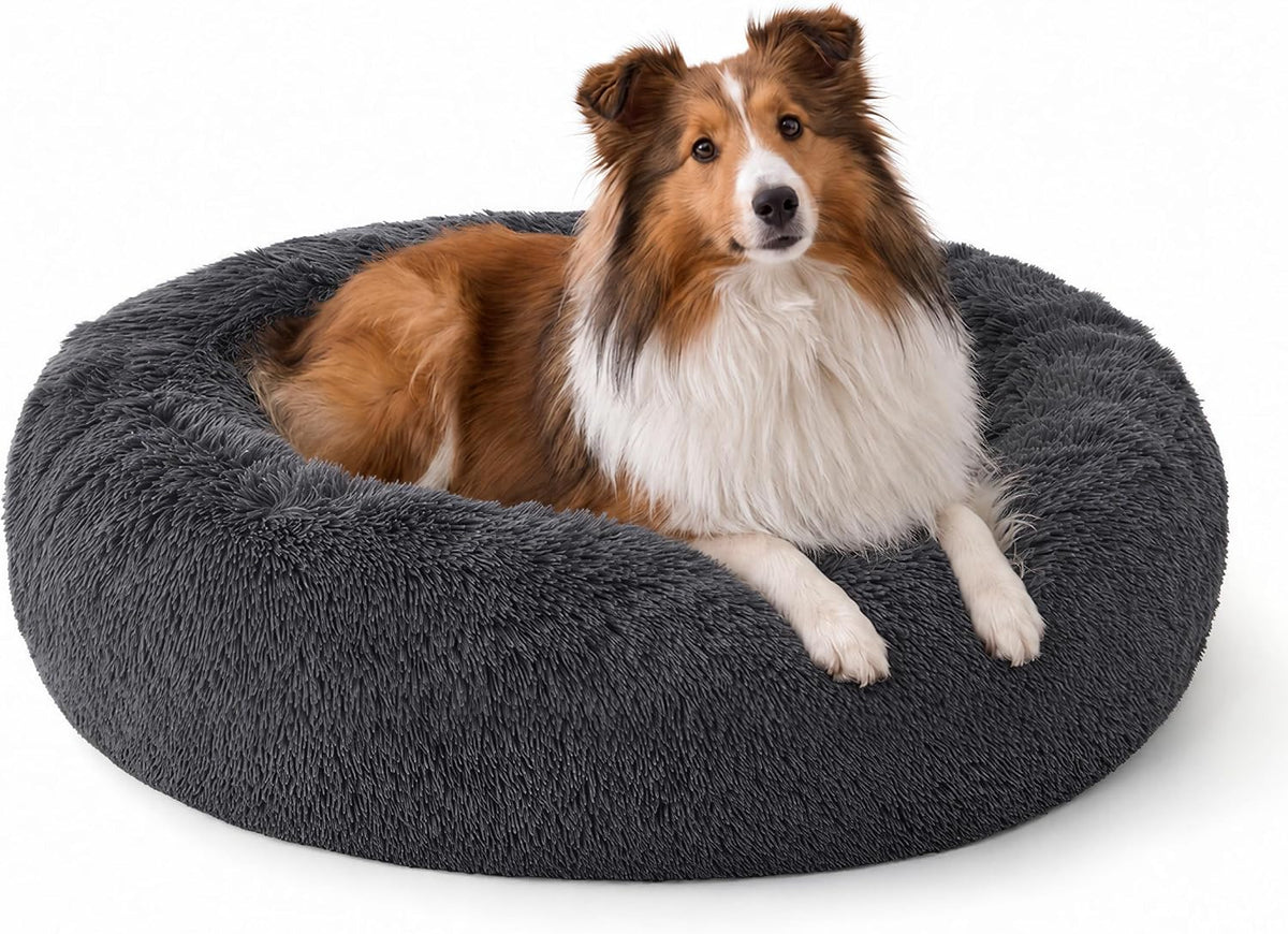 Bedsure SupportMax® Calming Dog Bed Medium Size Dog Washable Pet Bed,33in