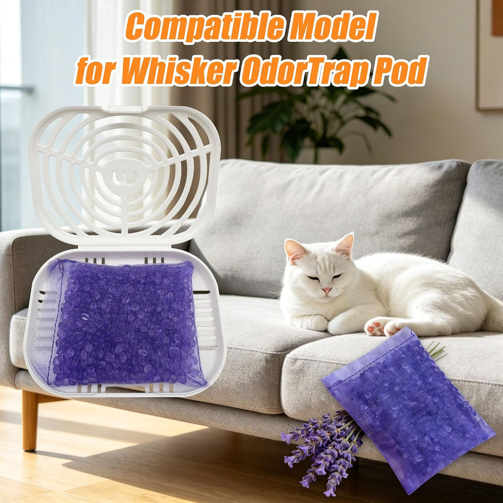 12 Packs Cat Litter Deodorizer Refills Compatible with Whisker OdorTrap Pod