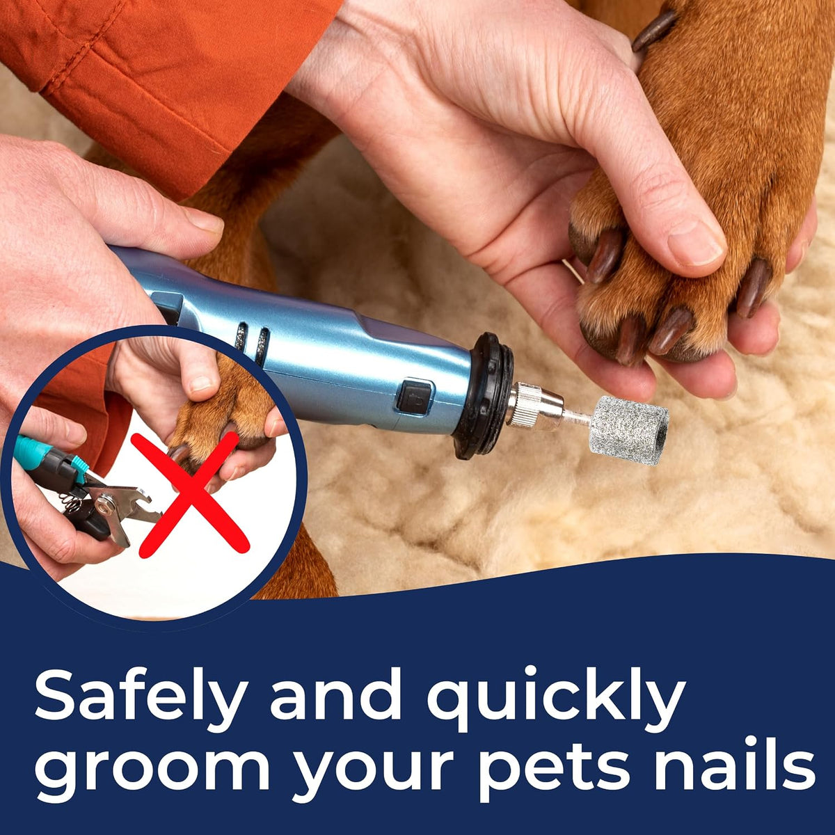3Pcs Nail Grinder Diamond Bits for Cats and Dogs - Painless Nail Sanding Drums - Diamond Dog Nail Grinder Attachment - Faster Diamond Bit for Dog Nail Grinder - 80/120 Grit (3Pcs-Set)