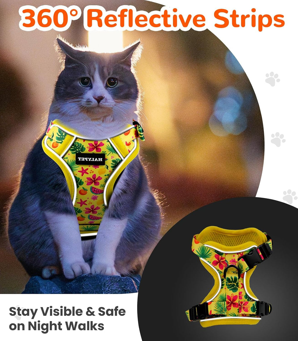 Halypet Cat Harness and Leash Set, Escape Proof Adjustable Harness