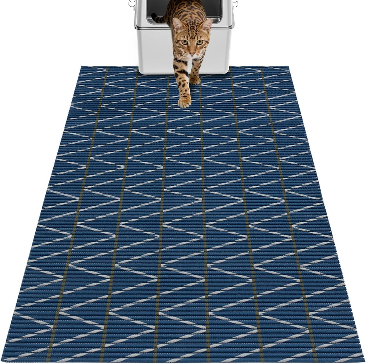 Cat Litter Mat, 40"x25" Jumbo Foam Litter Box Mat