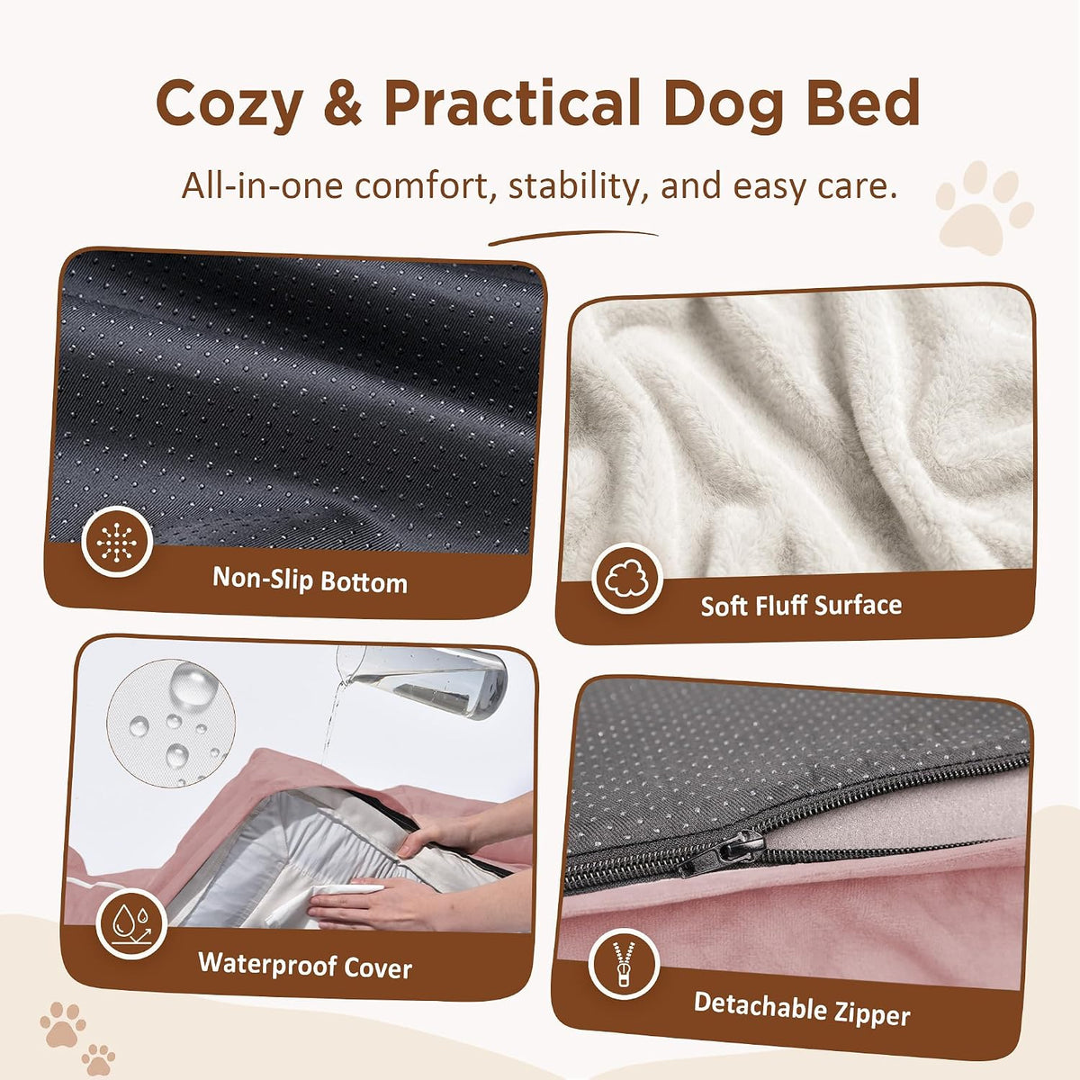 Comfort Expression Waterproof Orthopedic Dog Beds for Large Sized Dog