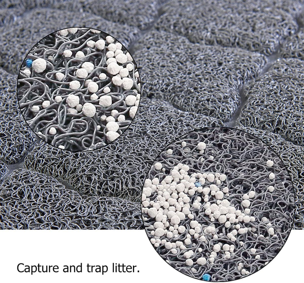 unipaws Cat Litter Trapping Mat, Litter Box Scatter Control Pad | Litter Free Floors and Urine Waterproof, Gentle on Paws, No Phthalate