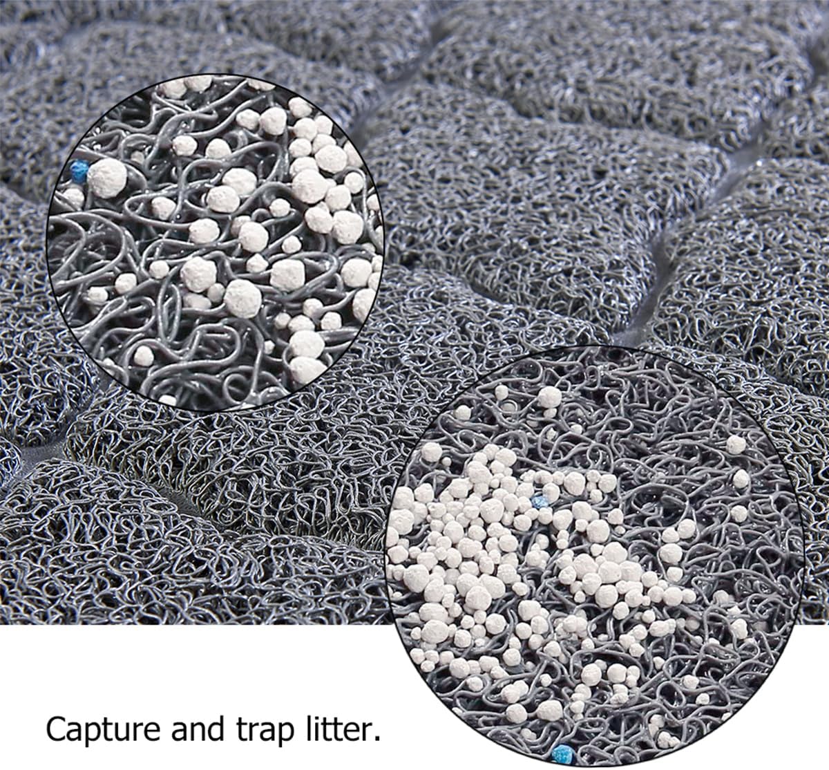 unipaws Cat Litter Trapping Mat, Litter Box Scatter Control Pad | Litter Free Floors and Urine Waterproof, Gentle on Paws, No Phthalate