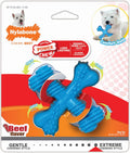 Nylabone Power Chew Comfort Hold X Bone Dog Chew Toy, Beef Flavor, Small | Small breeds, durable dog toys for dogs up to 25 lbs, teeth-cleaning textures, discourages destructive chewing, long lasting
