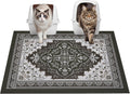 Glittme Cat Litter Mat, 33"x22" Non-Slip Washable Trapping Mat for Cats | Litter Trapping Mat With Thick PVC Coil To Catch Scatter, Soft On Paws And Waterproof Bottom To Protect Floors