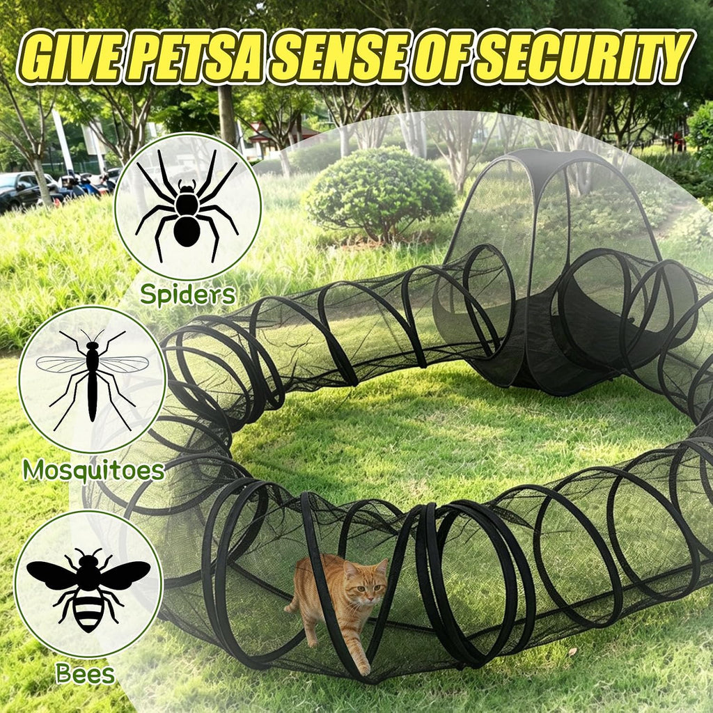 CypherX Outdoor Cat Tunnel Enclosures Portable Catio Pop Up Tent Cage