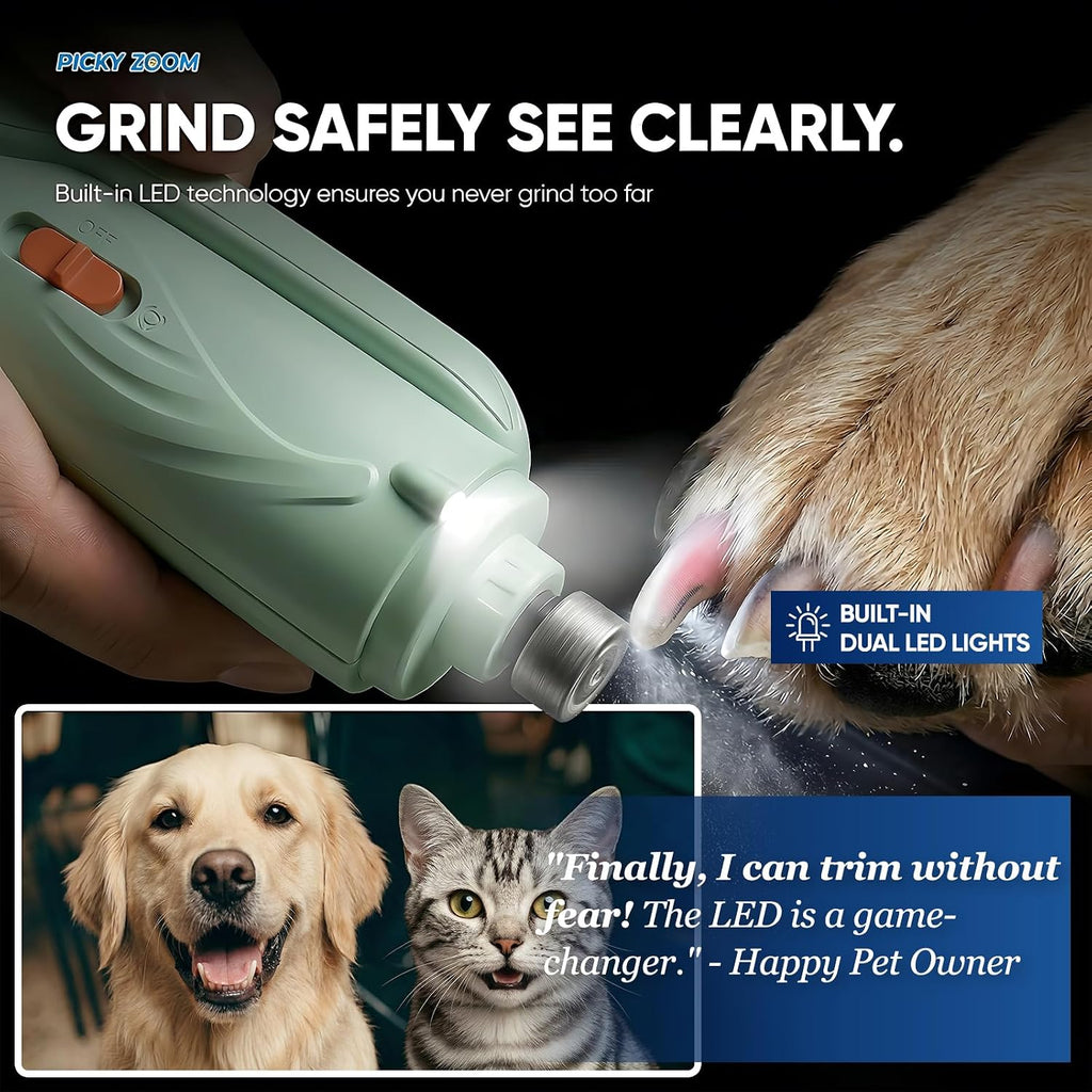 2-in-1 Dog & Cat Nail Clippers and Grinder with LED Light