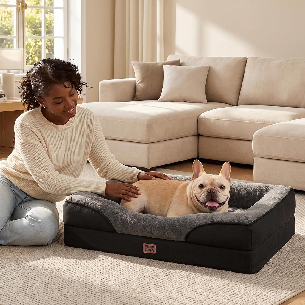 EHEYCIGA Orthopedic Dog Bed for Medium Dog, Memory Foam Dog Couch