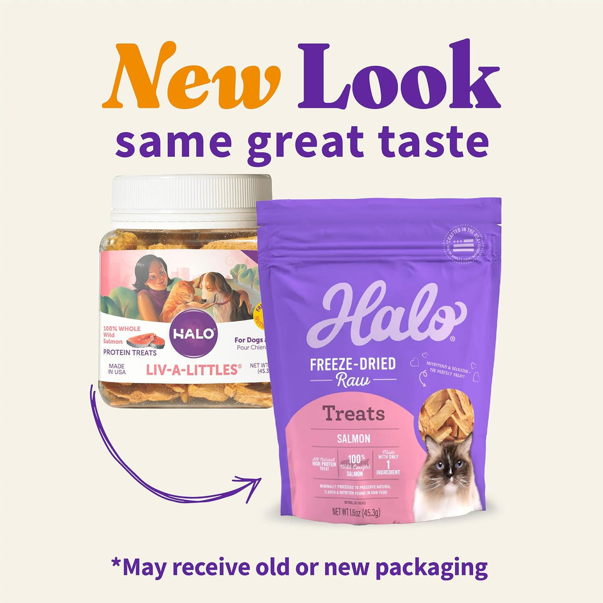 Halo Freeze-Dried Raw Cat Treats, Wild Caught Salmon Recipe, 1.6 oz