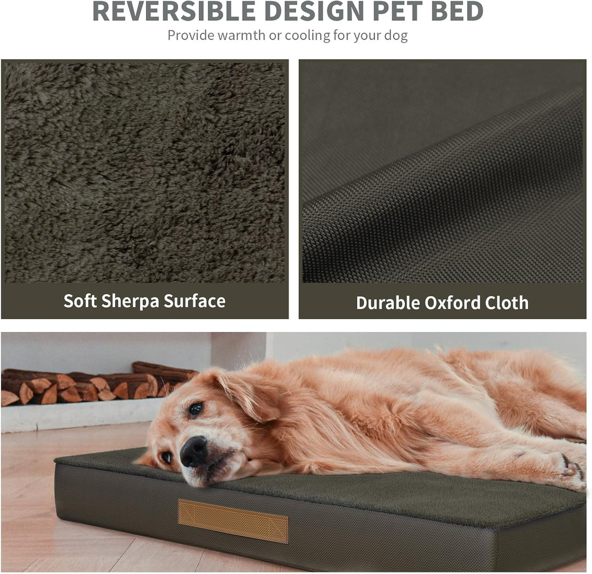 Orthopedic Waterproof Dog Bed for Small Dogs and Cats