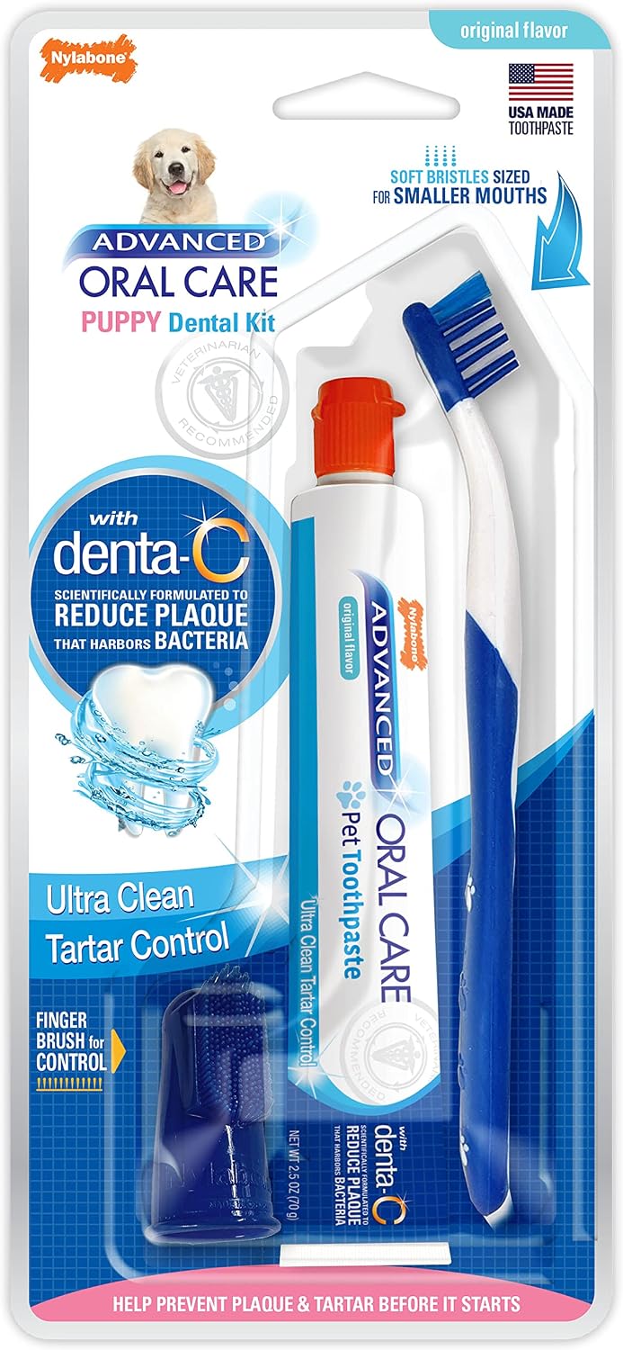 Nylabone Advanced Oral Care Puppy Dental Kit Puppy Original 3 Count 