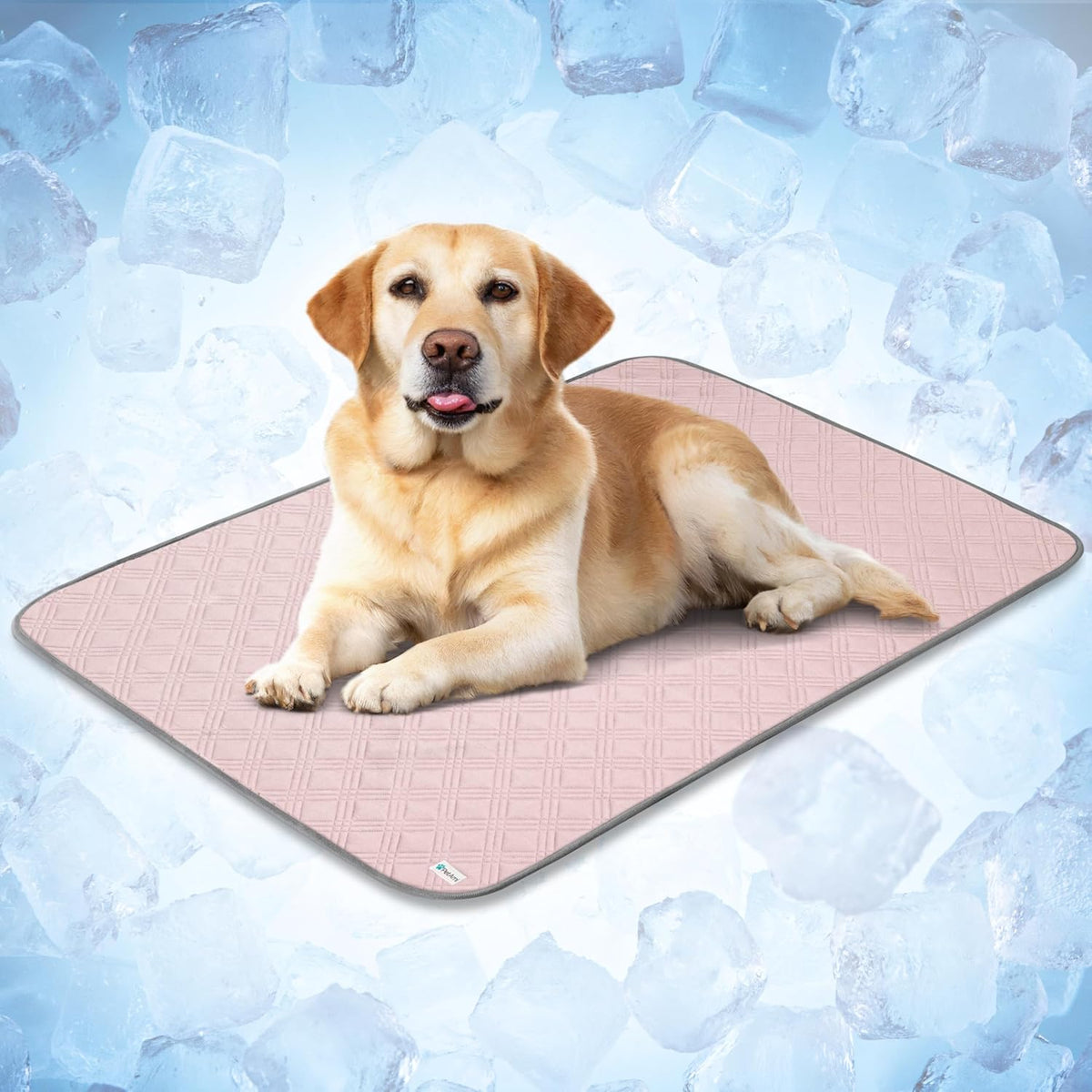 PetAmi Waterproof Dog Cooling Mat Pet Pad for Crate Couch Bed, Pink, 40x60