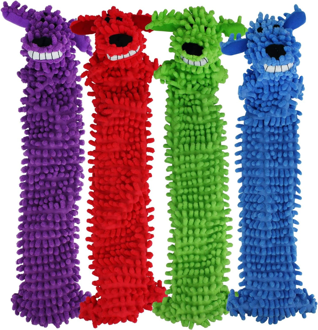 Multipet 12-Inch Floppy Loofa Light Weight No Stuffing Dog Toys, Assorted Colors (Pack of 1)
