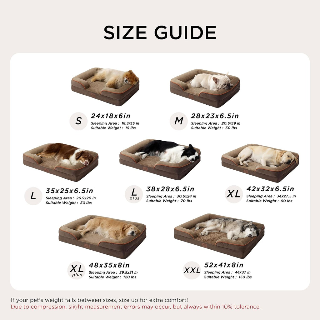 Bedsure Orthopedic Dog Beds Large Sized Dog Washable Original Design
