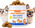 Glucosamine for Cats & Dogs - Hip & Joint Supplement Soft Chews with Chondroitin, MSM, Green-Lipped Mussel & Hyaluronic Acid - Mobility Support for Senior Pets, Chicken Flavor, 60 Count
