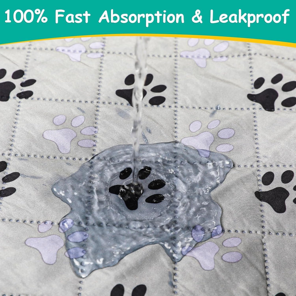 FUWERY Washable Pee Pads for Dogs ,30"X34", Grey, 2 Packs | Thick Heavy Absorbency, Reusable, Prevent Leakage, Non-Slip Pee Pads for Puppy Playpen, Potty Training
