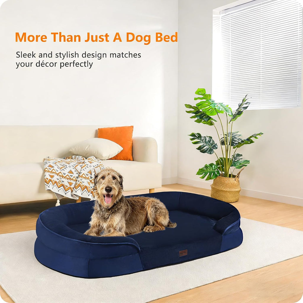Orthopedic Waterproof XXX-Large Dog Bed Sofa, Gel Memory Foam, 53"