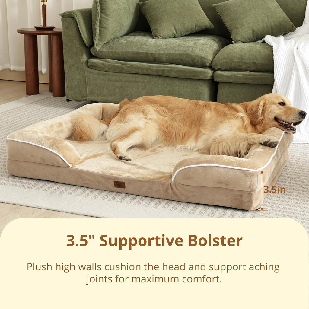 EGOHOME Orthopedic Medium Dog Bed, Waterproof Washable L Pet Bed 35"