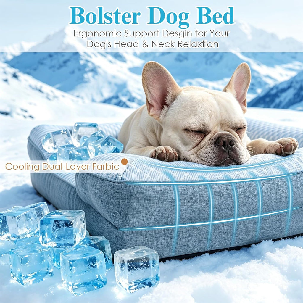Cooling Orthopedic Dog Bed, Waterproof Washable Dog Bed