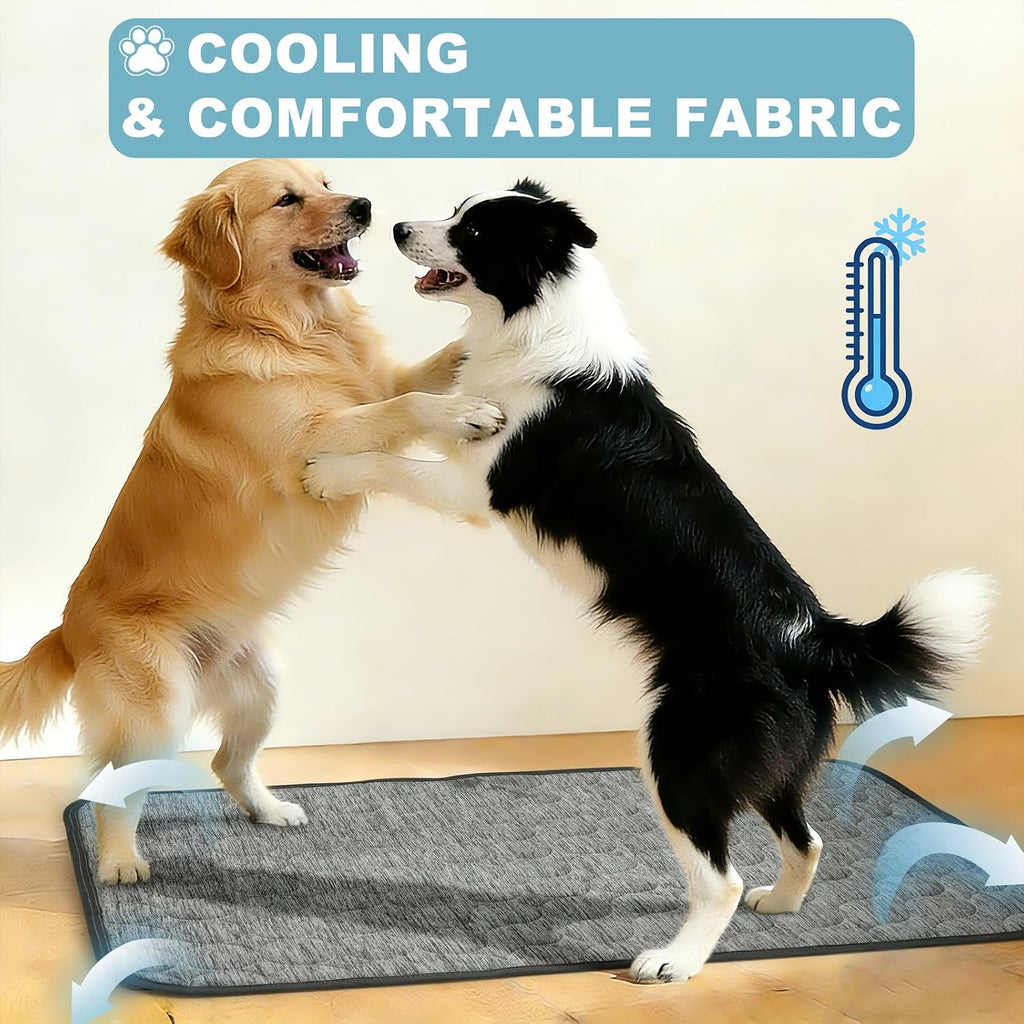 Dog Cooling Mat,40''x28'' Pet Cooling Mat for Floor, Breathable Gel-Free