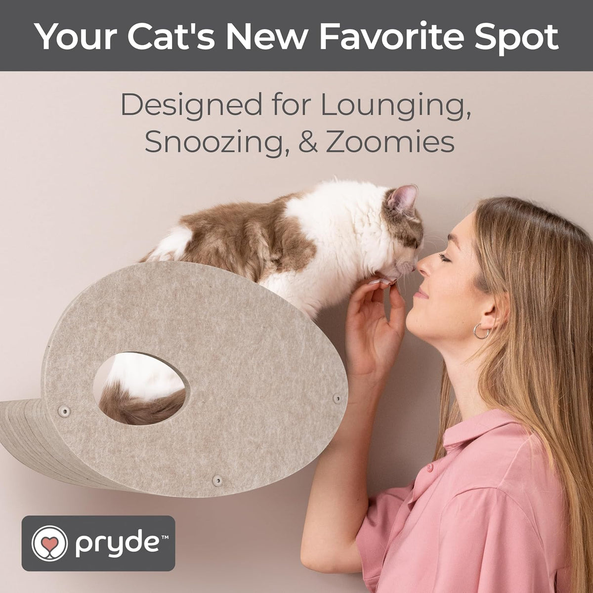 Add-On Cover Accessory for Pryde Cat Wall Shelf (Curved)