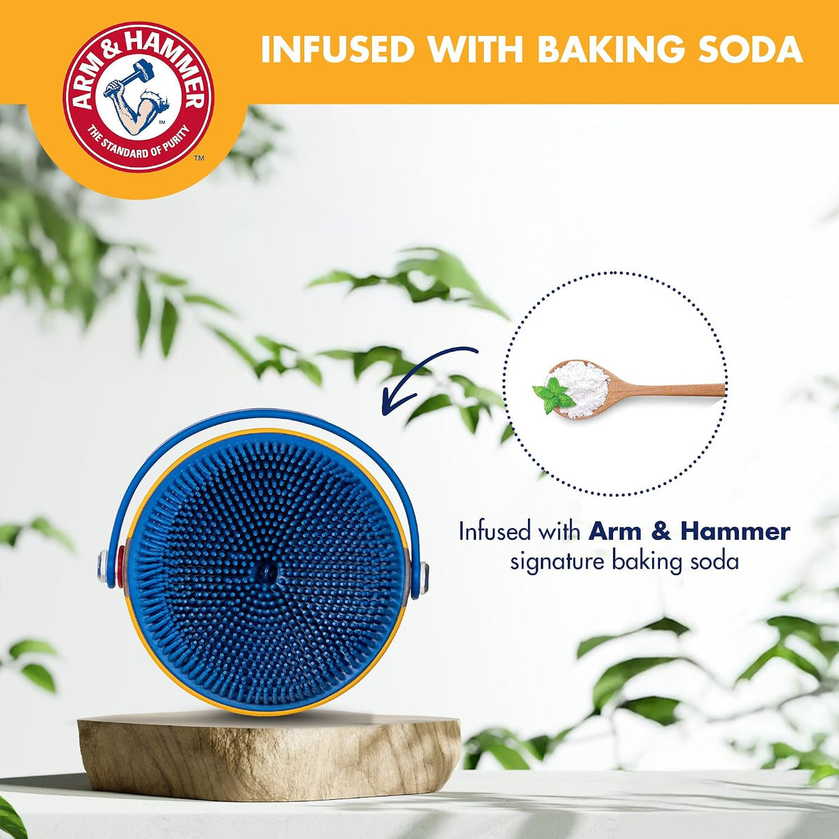 Arm & Hammer Simply Grooming Soap Dispensing Palm Dog Brush