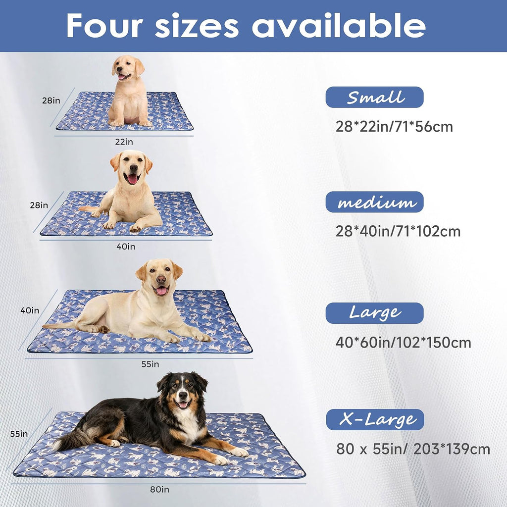 Pet Dog Cooling Mat, Outdoor Dog Cooling Pad, Washable Dogs Cats Pet Non-Toxic Cooling Pads Summer Sleeping Kennel Mats，Pet Self Cool Ice Blanket for Indoor & Outdoor Dog Beach Essentials Small