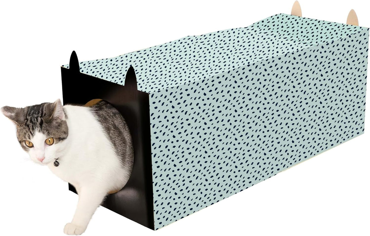 Kitty City Paper Bag Scratchers for Cats, Blue Paper Bag Tunnel Scratcher