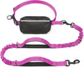 iYoShop Hands Free Dog Leash with Zipper Pouch, Large, 25-120LB, Very Berry