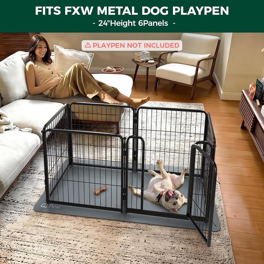 FXW Floor Protector Mat, Waterproof PVC, 55" x 31", Gray