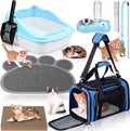 8 Pcs Kitten Supplies Starter Kit Cat Starter, Handbag, Blue