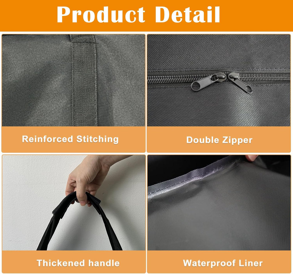 LWFCOEE Dog Playpen Storage Bag, 24/32/40 Inch Waterproof Heavy Duty Dog Fence Travel Bag with Handle for RV Trip, Fits 8 Panels Dogs Pen and 9 Stakes, 33"x28.6"x6.5"