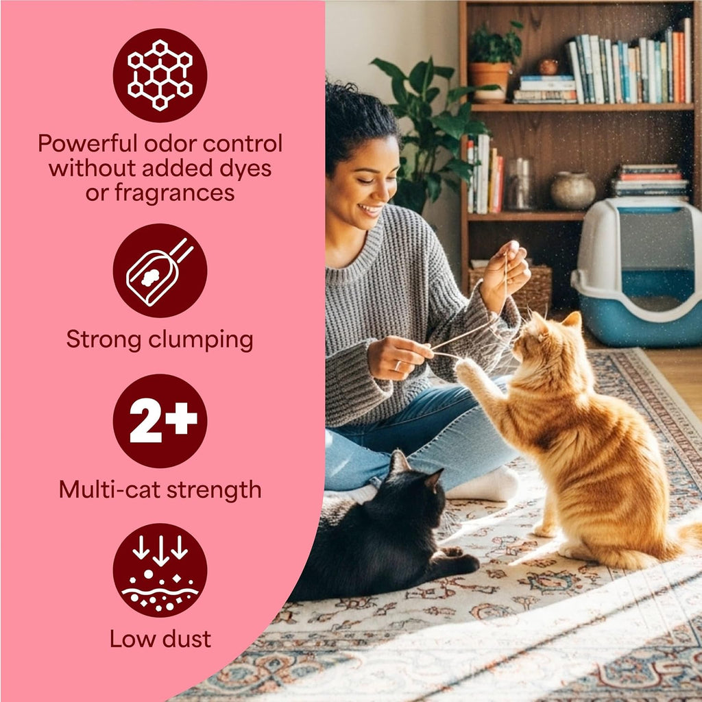 Fresh Step Advanced Simply Unscented Multi Cat Clumping Cat Litter, 18.5 lb