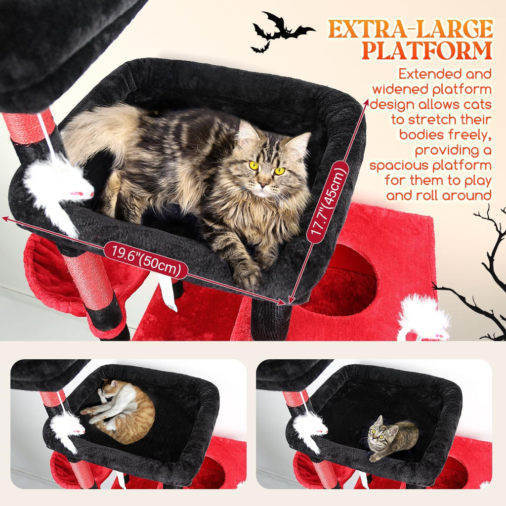Globlazer Extra Large Gothic Cat Tower for Big Cats 20 lbs, 81in, F81