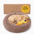 Whiskers & Friends Puppy Bed Washable, Calming Donut Dog Beds Small Dogs