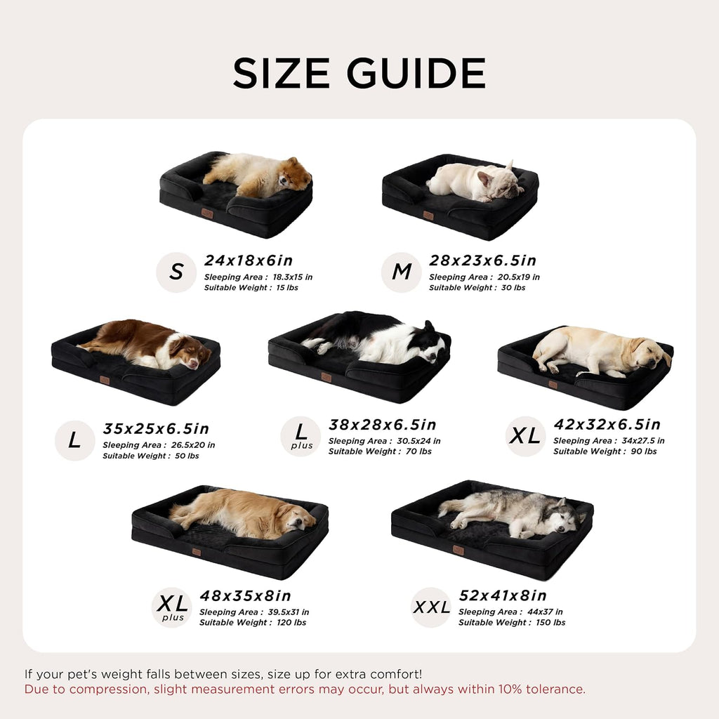 Bedsure Orthopedic Dog Beds Large Sized Dog Washable Original Design