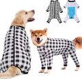 Dog Recovery Suit Full-Zipper After Post-Surgery Large Medium Dogs, Dog Bodysuit for Prevent Licking& Chewing Wounds Onesies Cone Alternative (Black, 2X-Large)