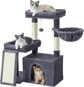 Feandrea Cat Tree, 33.8" Cat Tower, Scratching Posts and Ramp, Dark Gray