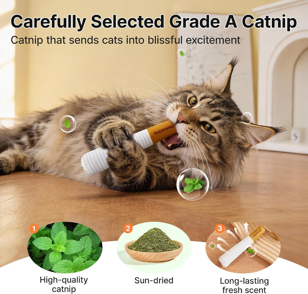 Potaroma 3-Pack Catnip Cat Toys, 15,000mg A+ Pure Kitten Kickers