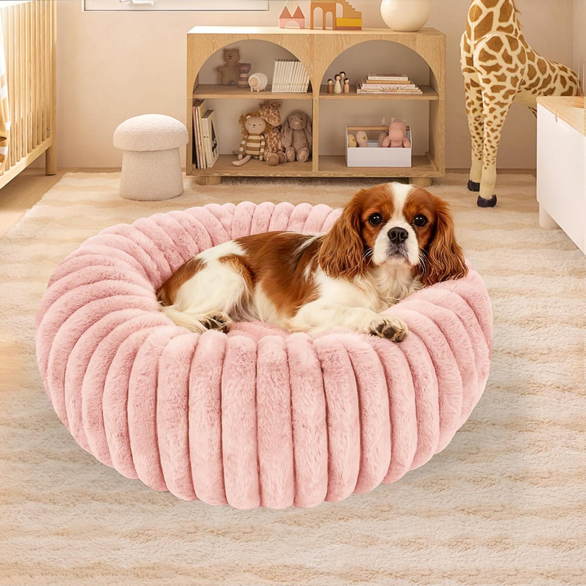Washable Extra Large Dog Bed,Puppy Kitten Beds for Small Dogs(Pink,XXL)