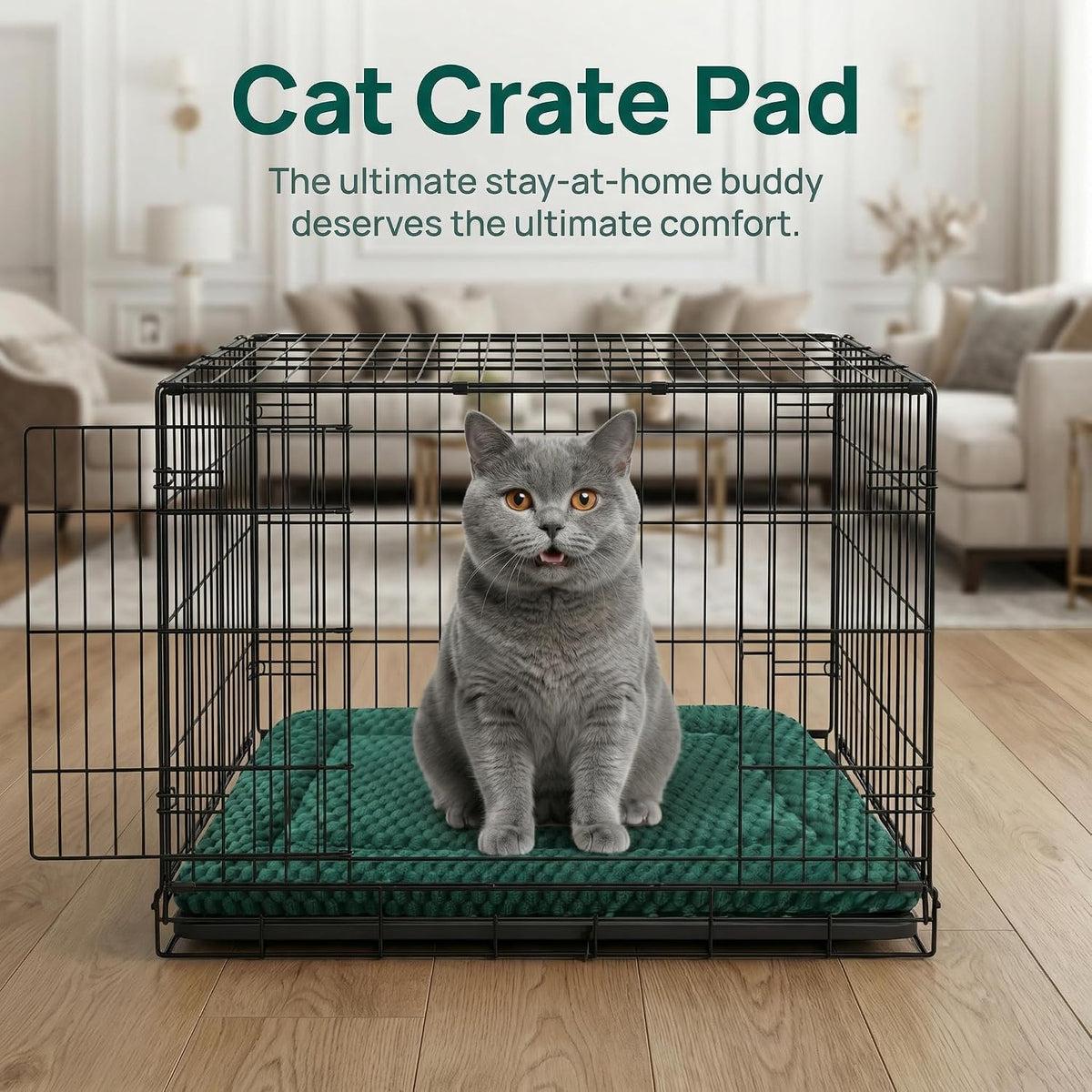 Cat Bed Mat - Durable & Cute Crate Beds for Extra Small Dogs & Cats, Comfortable Kennel Pad for Home, Crate & Travel