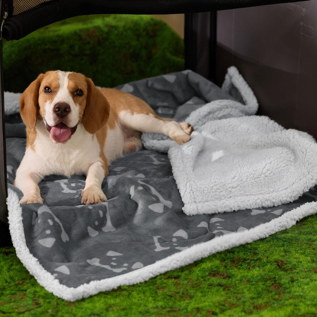 Bedsure Waterproof Dog Blankets for Large Dogs - 40"X50", Anchor Gray